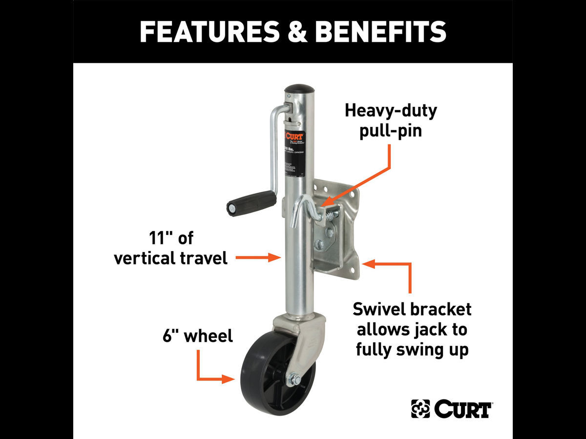 CURT Replacement Swivel Jack Pull-Pin for Bracket or Marine Jacks