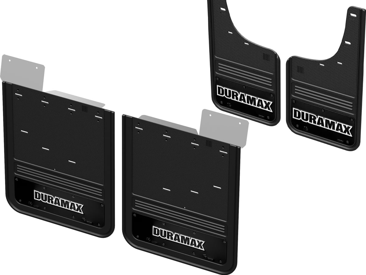 Truck Hardware Gatorback Black Wrap Duramax Dually Mud Flaps - Set