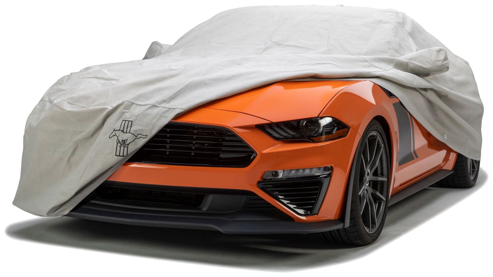 Picture of Covercraft Custom 3-Layer Moderate Climate Car Cover with Black Mustang Tri-Bar logo