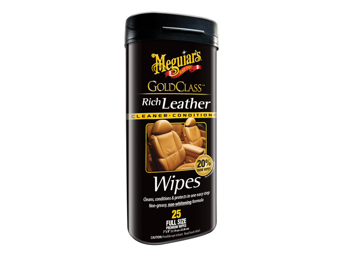 Meguiar's Gold Class Rich Leather Cleaner & Conditioner Wipes