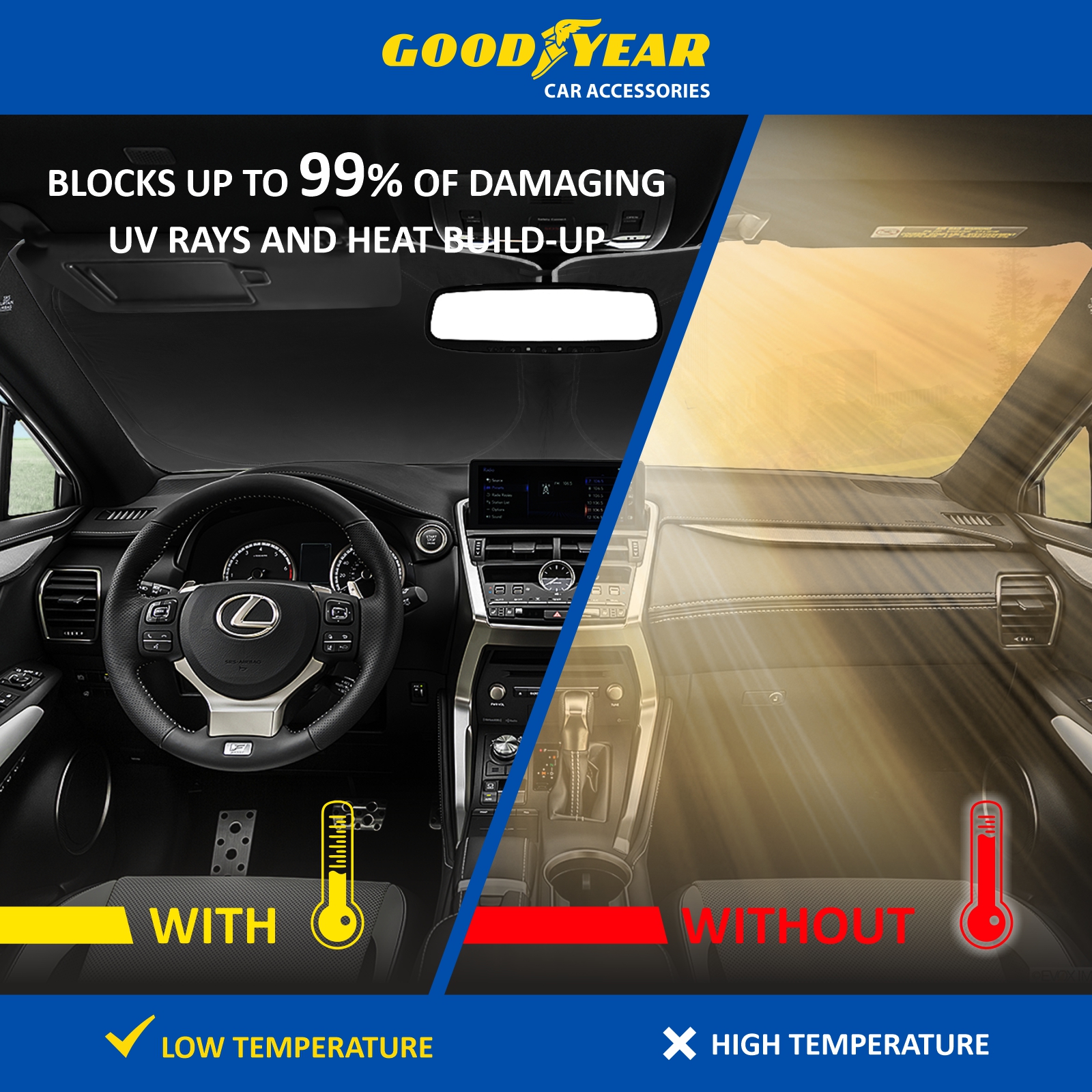 Goodyear Windshield Sunshade GY008246