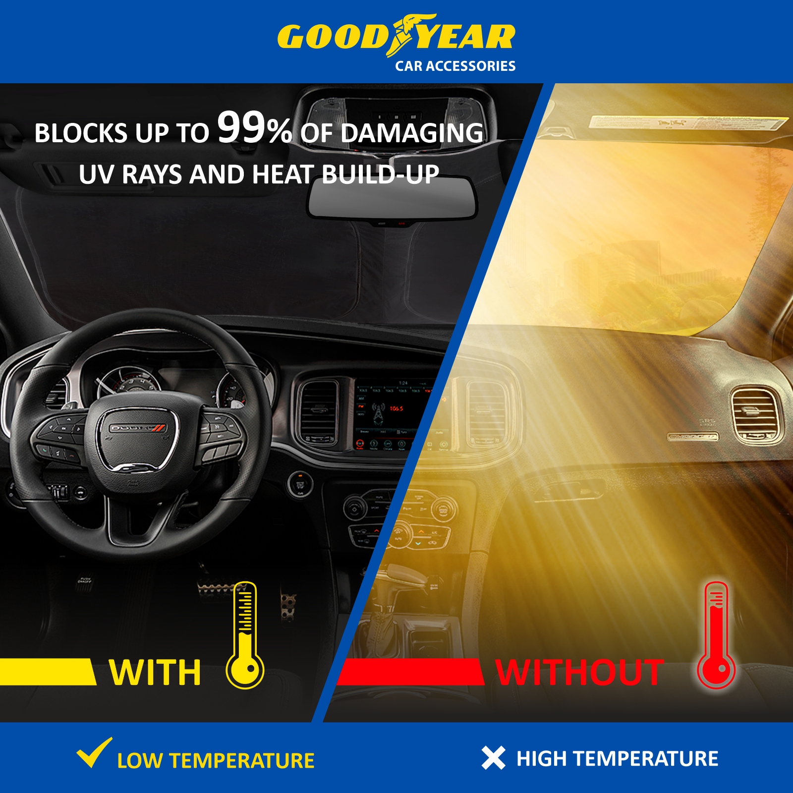 Goodyear Windshield Sunshade GY008252