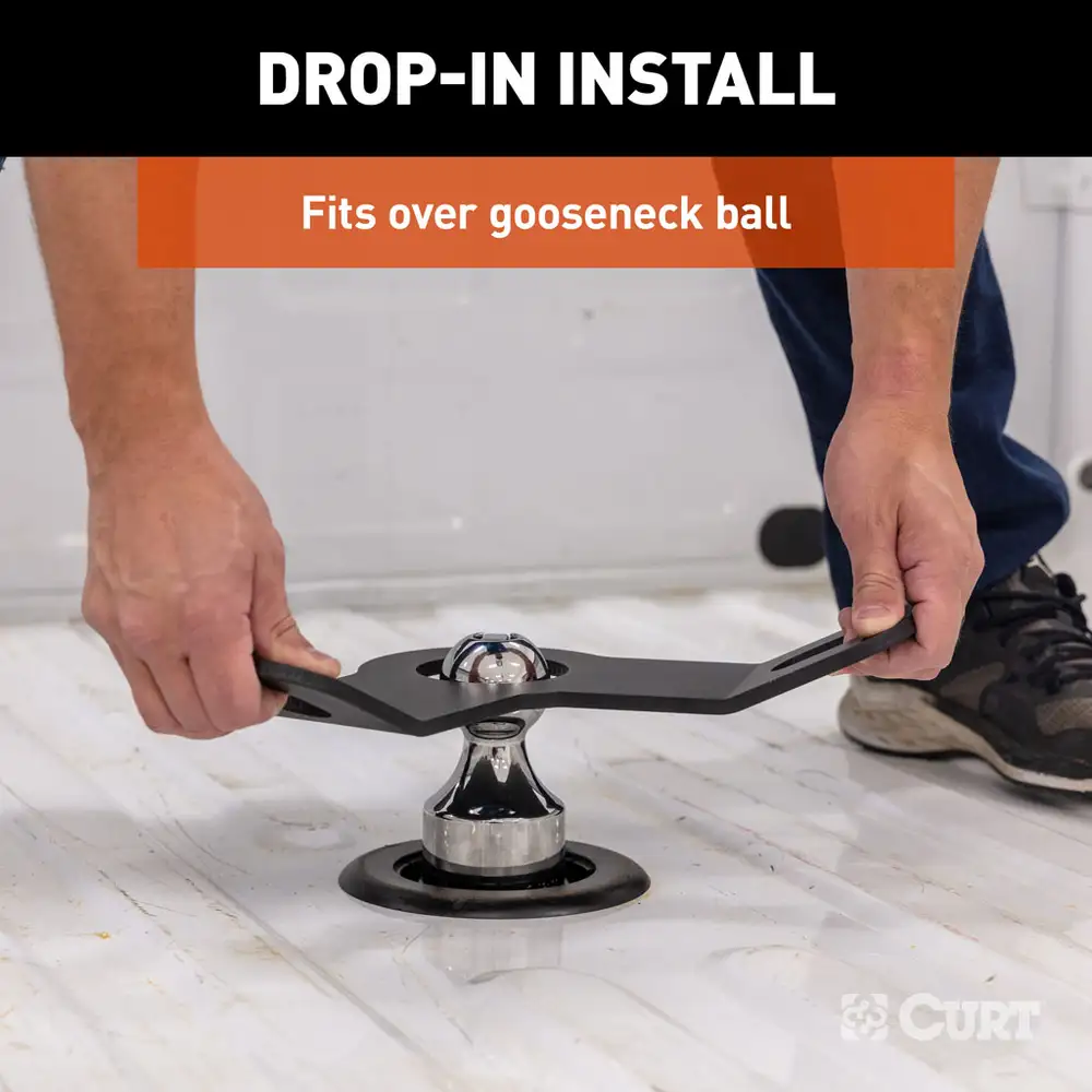 Curt CrossWing 5th Wheel Safety Chain Anchor Plate for Gooseneck Ball