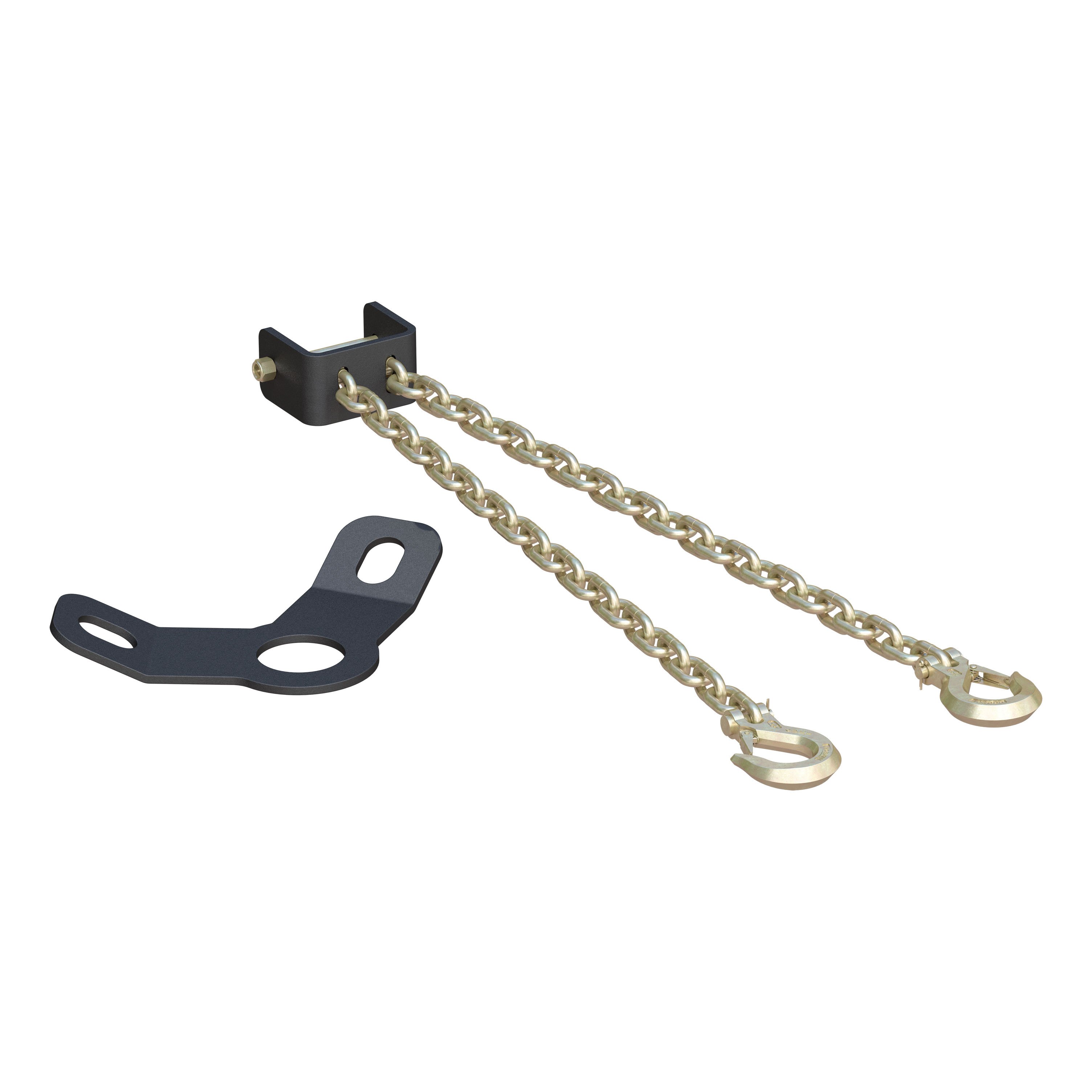 Curt CrossWing 5th Wheel Safety Chain Assembly With Gooseneck Anchor Plate