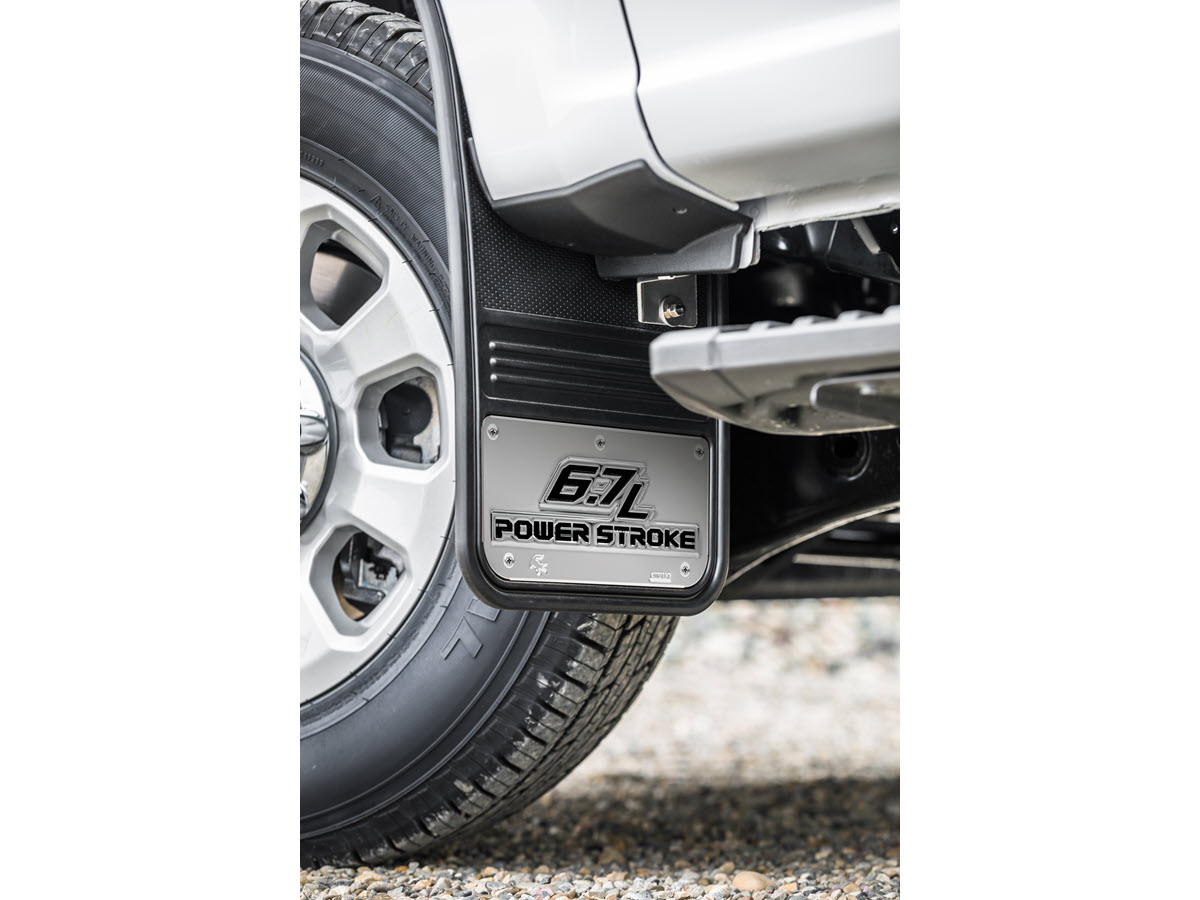 thumbnail image 2 of Wisco Direct - 2015-2022 Ford Edge Gatorback No Drill Mud Flaps With Ford Logo Plate & Black 2 of 13