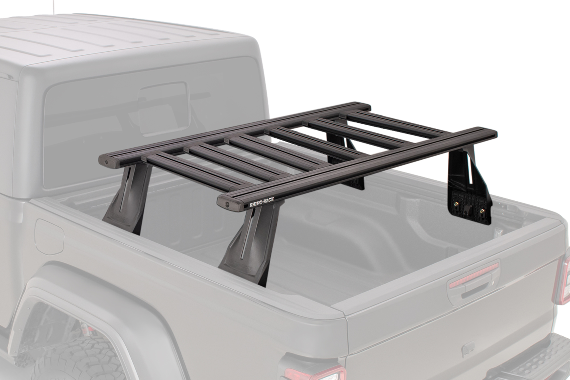 DSI Automotive Rhino Rack Reconn Deck 2 Bar Truck Bed System 6 NS Bars 6 Box With Deck Rails