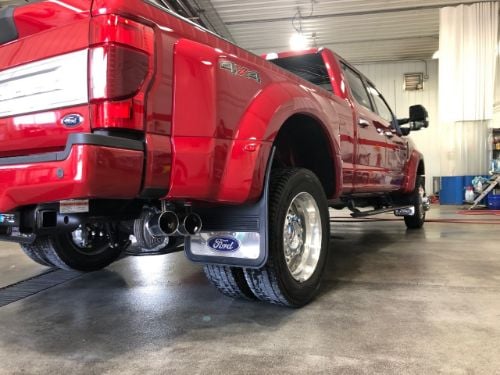 Truck Hardware Gatorback Gunmetal Ford Oval Mud Flaps - Set of 4 - Fits 2017-2022 Ford F-450 customer photo