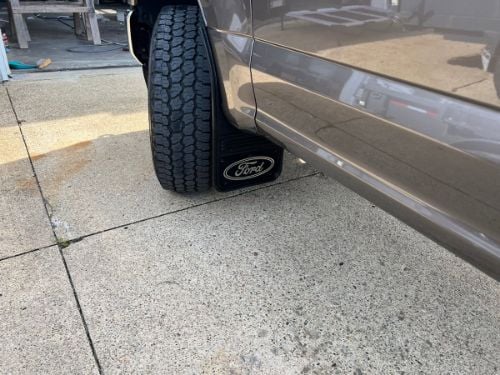 Truck Hardware Gatorback Black Wrap Ford Oval Mud Flaps - Set of 4 - Fits 2015-2020 Ford F-150 customer photo