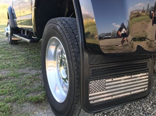 Truck Hardware Gatorback Black American Flag Mud Flaps - Set of 4 - Fits 2017-2022 Ford F-450 customer photo