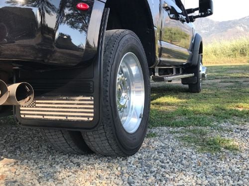Truck Hardware Gatorback Black American Flag Mud Flaps - Set of 4 - Fits 2017-2022 Ford F-450 customer photo