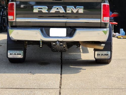 Truck Hardware Universal 14" Mud Flap Brackets - 1.5" Kickback - Anodized Aluminum customer photo