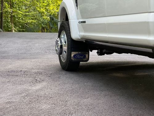 Truck Hardware Gatorback Gunmetal Ford Oval Mud Flaps - Set of 4 - Fits 2017-2022 Ford F-450 customer photo