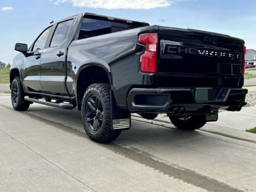 Truck Hardware Gatorback Black American Flag Mud Flaps - Set of 4 - Fits 2019-2026 Chevy Silverado 1500 customer photo