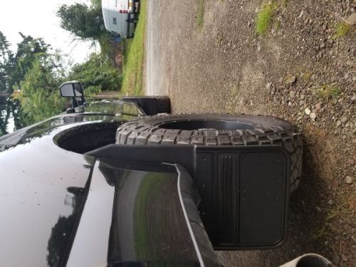 Truck Hardware Gatorback Gunmetal Plate Mud Flaps - 14" Wide - Anodized Brackets customer photo