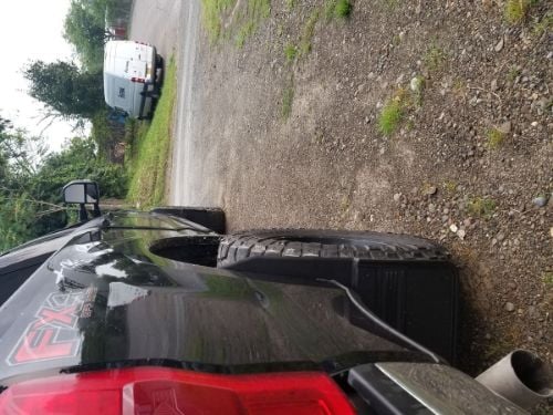Truck Hardware Gatorback Gunmetal Plate Mud Flaps - 14" Wide - Anodized Brackets customer photo