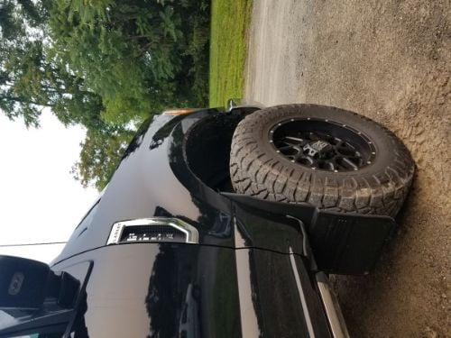 Truck Hardware Gatorback Black Plate Mud Flaps - 14" Wide - Anodized Brackets customer photo