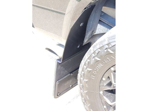 Truck Hardware Universal 14" Mud Flap Brackets - 1.5" Kickback - Anodized Aluminum customer photo