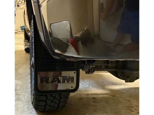 Truck Hardware Gatorback Gunmetal RAM Text Mud Flaps - Set of 4 - Fits 2009-2018 RAM 1500 & 2010-2018 RAM 2500/3500 customer photo