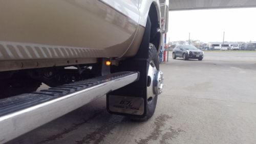 Truck Hardware Gatorback 6.7L Power Stroke Mud Flaps - 14" Wide - Anodized Brackets customer photo