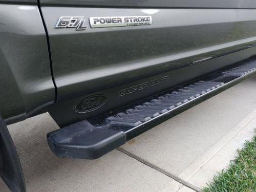 Truck Hardware Step Bar Fillers - Anodized Aluminum - Super Duty Logo - Fits 2017-2026 Ford F-250/350 Crew Cab customer photo