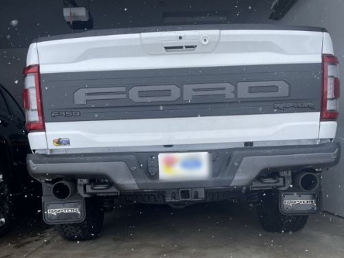 Truck Hardware Gatorback Black Wrap Raptor Offset Mud Flaps - Set of 4 - Fits 2021-2026 Ford F-150 Raptor customer photo