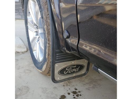 Truck Hardware Gatorback Gunmetal Ford Oval Mud Flaps - Set of 4 - Fits 2015-2020 Ford F-150 customer photo