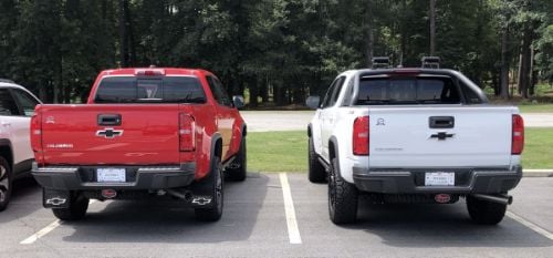 Truck Hardware Gatorback ZR2 Black Wrap Bowtie Mud Flaps - 5/8" Kickback - Set customer photo
