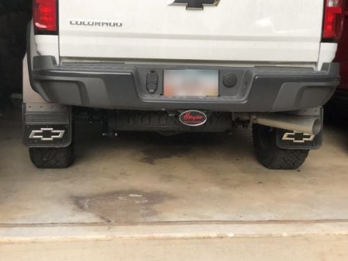 Truck Hardware Gatorback ZR2 Black Wrap Bowtie Mud Flaps - 5/8" Kickback - Set customer photo