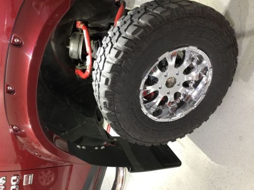 Truck Hardware Gatorback Stainless Plate Mud Flaps - 14" Wide - Anodized Brackets customer photo