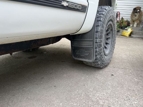 Truck Hardware Gatorback Gunmetal Bowtie Mud Flaps - Set of 4 - Fits 2014-2018 Chevy Silverado 1500 & 2015-2019 2500/3500HD customer photo