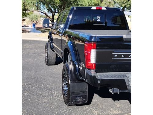 Truck Hardware Gatorback 6.7L Power Stroke Mud Flaps - 14" Wide - Anodized Brackets customer photo