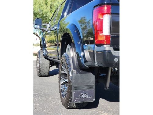 Truck Hardware Gatorback 6.7L Power Stroke Mud Flaps - 14" Wide - Anodized Brackets customer photo