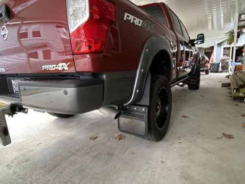 Truck Hardware Gatorback Gunmetal Plate Mud Flaps - 14" Wide - Anodized Brackets customer photo