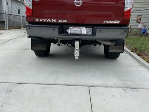 Truck Hardware Gatorback Gunmetal Plate Mud Flaps - 14" Wide - Anodized Brackets customer photo