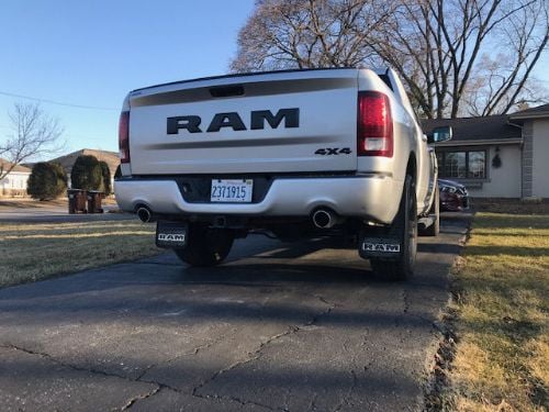 Truck Hardware Gatorback Black Wrap RAM Text Mud Flaps - Rear Pair - Fits 2009-2018 RAM 1500 & 2010-2018 RAM 2500/3500 customer photo