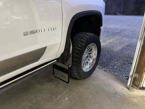 Truck Hardware Gatorback "High Country" Logo Mud Flaps - 14" Wide - Stainless Steel Brackets customer photo