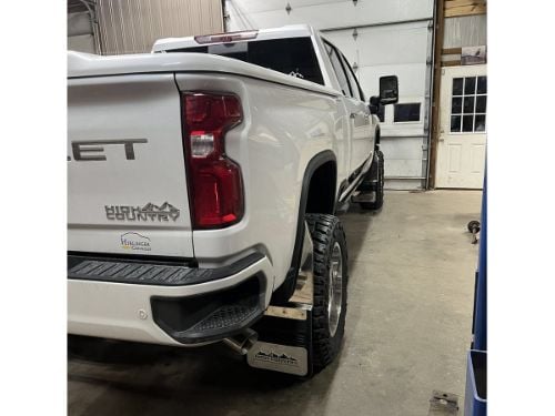 Truck Hardware Gatorback "High Country" Logo Mud Flaps - 14" Wide - Stainless Steel Brackets customer photo