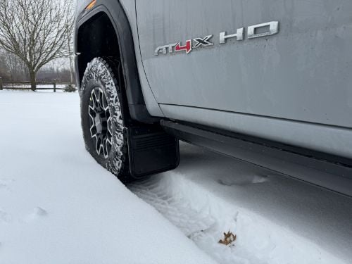 Truck Hardware Gatorback Black Plate Mud Flaps - Set of 4 - 2024-2026 GMC Sierra 2500/3500HD AT4X customer photo