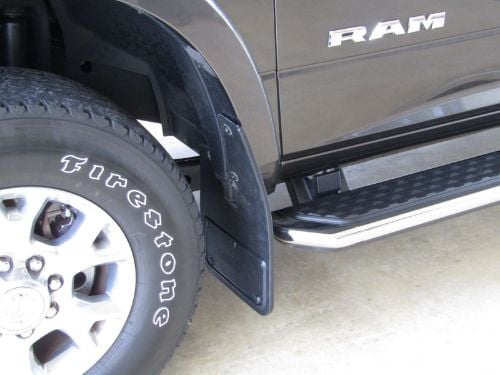 Truck Hardware Gatorback Black Plate Mud Flaps - Set of 4 - Fits 2009-2018 RAM 1500 & 2010-2018 RAM 2500/3500 customer photo