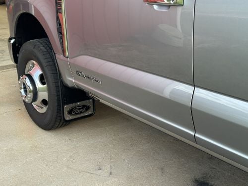 Truck Hardware Gatorback Black Ford Oval Mud Flaps - Front Pair - Fits 2023-2026 Ford F-250/F-350 customer photo
