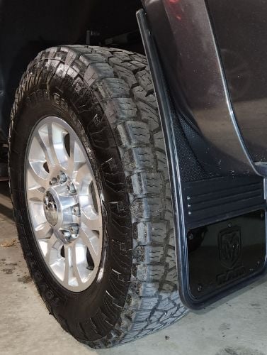 Truck Hardware Gatorback Gunmetal RAM Head Mud Flaps - Set of 4 - Fits 2009-2018 RAM 1500 & 2010-2018 RAM 2500/3500 customer photo