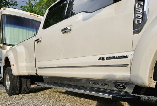Truck Hardware Step Bar Fillers - Stainless Steel - Super Duty Logo - Fits 2017-2026 Ford F-250/350 Crew Cab customer photo