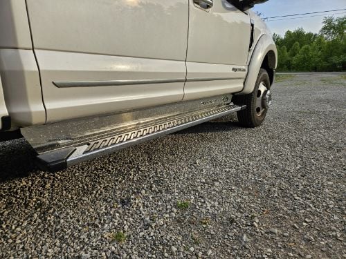 Truck Hardware Step Bar Fillers - Stainless Steel - Super Duty Logo - Fits 2017-2026 Ford F-250/350 Crew Cab customer photo