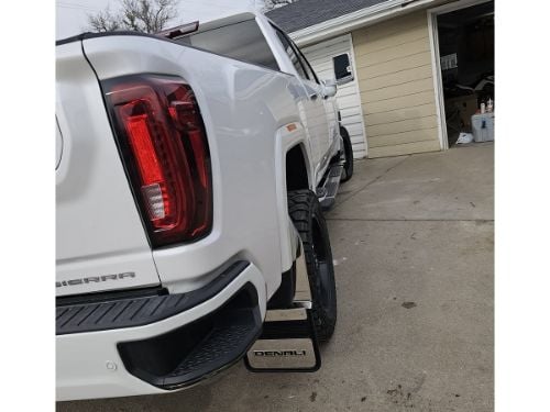 Truck Hardware Gatorback "Denali" Logo Mud Flaps - 14" Wide - Stainless Steel Brackets customer photo