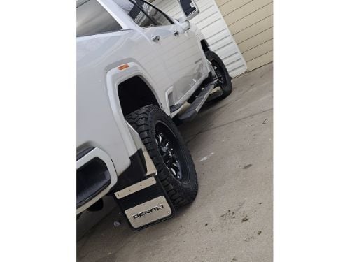 Truck Hardware Gatorback "Denali" Logo Mud Flaps - 14" Wide - Stainless Steel Brackets customer photo