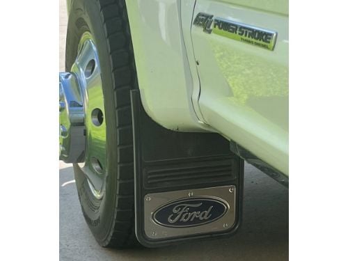 Truck Hardware Gatorback Blue Ford Oval Mud Flaps - Front Pair - Fits 2017-2026 Ford F-450 customer photo