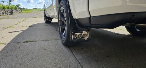 Truck Hardware Gatorback Gunmetal RAM Text Mud Flaps - Set of 4 - Fits 2019-2026 RAM 1500 customer photo