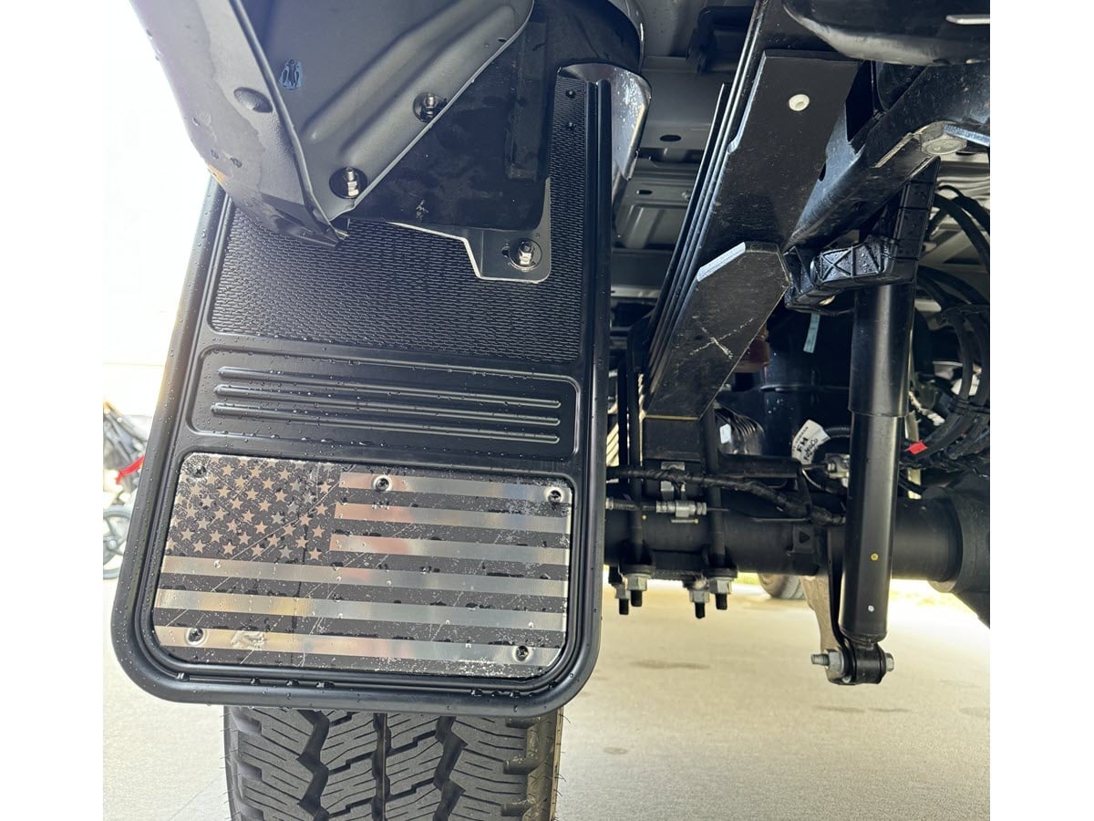 Truck Hardware Gatorback Black American Flag Mud Flaps - Set of 4