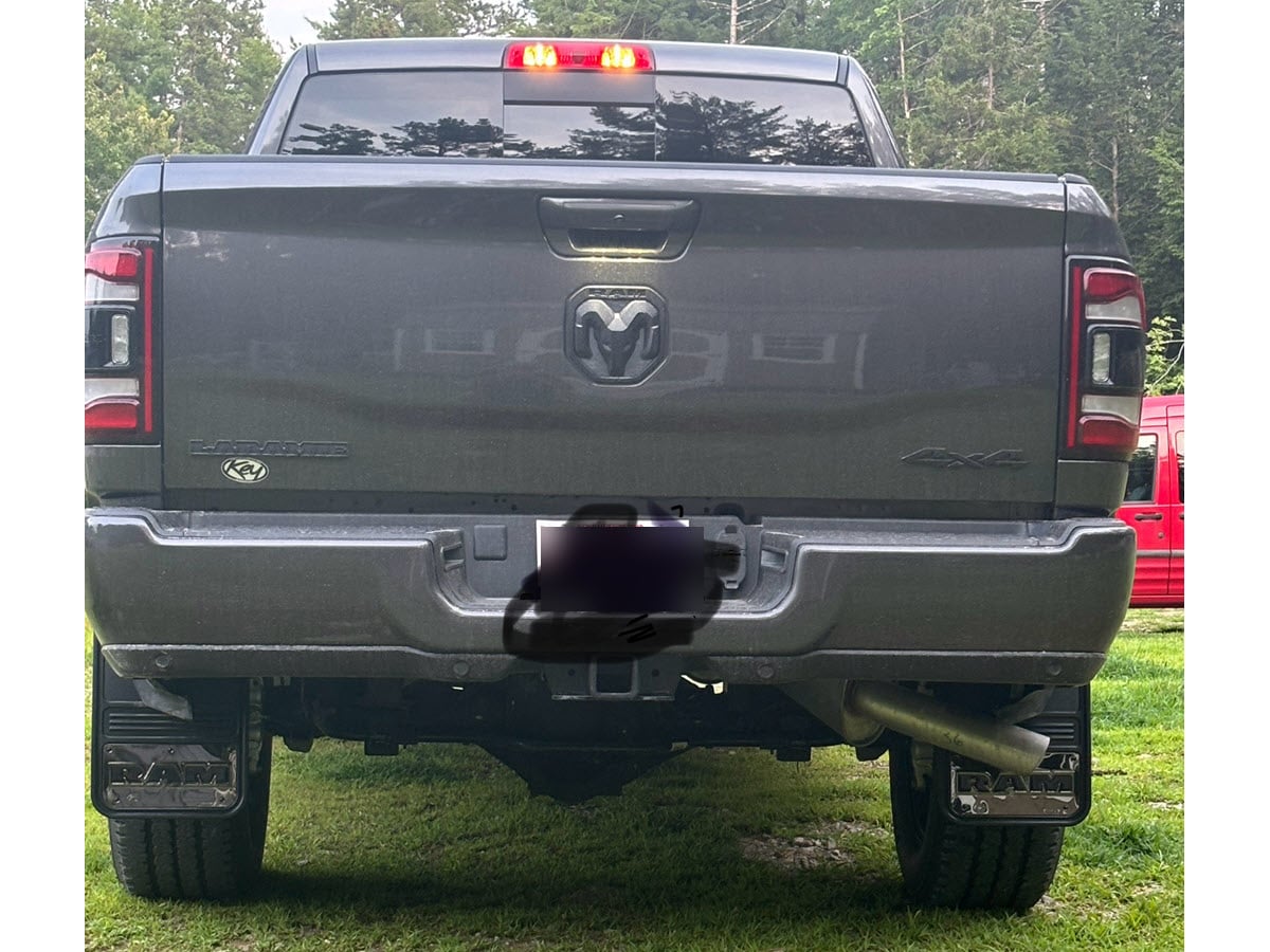 Truck Hardware Gatorback Gunmetal RAM Text Mud Flaps - Set of 4
