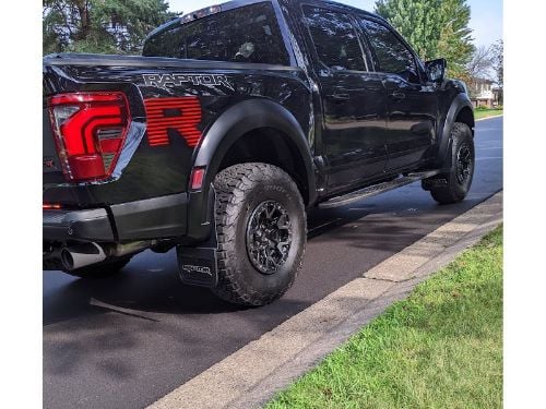 Truck Hardware Gatorback Black Wrap Raptor Offset Mud Flaps - Set of 4 - Fits 2021-2026 Ford F-150 Raptor customer photo